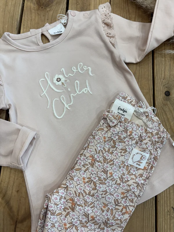 Tee shirt nude flower child Feetje | Lena in Love 