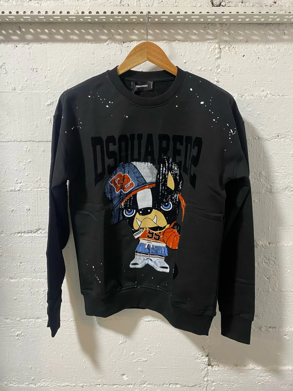 Dsquared2 Cotton Sweatshirt Black/Black | MASSIMOLUXURYOUTLET