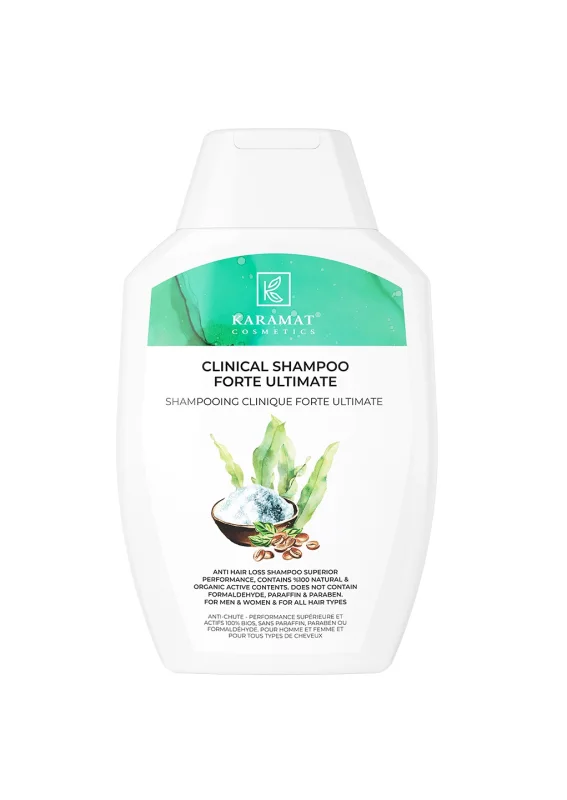 SHAMPOOING CLINIQUE FORTE ULTIMATE KARAMAT COSMETICS 300ML  SHAMPOOING DE PERFORMANCE SUPÉRIEURE ANTI-CHUTE DE CHEVEUX | AMCOSMETIK