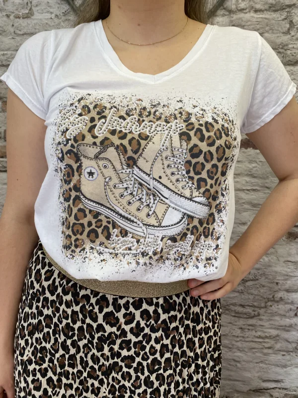 T-shirt baskets léopard | Jus de coco 