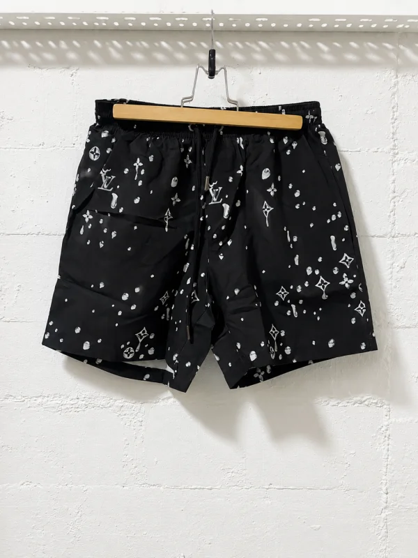 Louis Vuitton Monogram Splash Swim Shorts Black | 