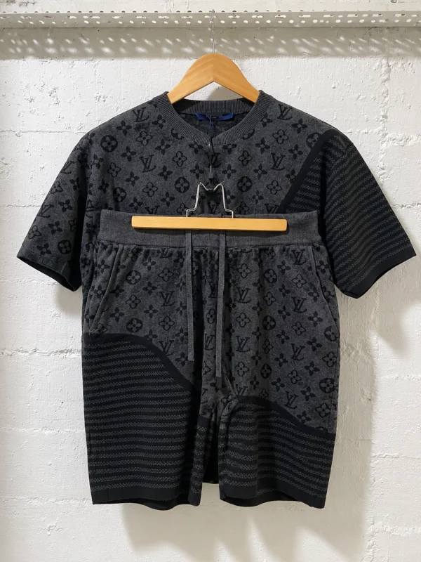 Louis Vuitton Tracksuit Monogram Knit Set Black | 