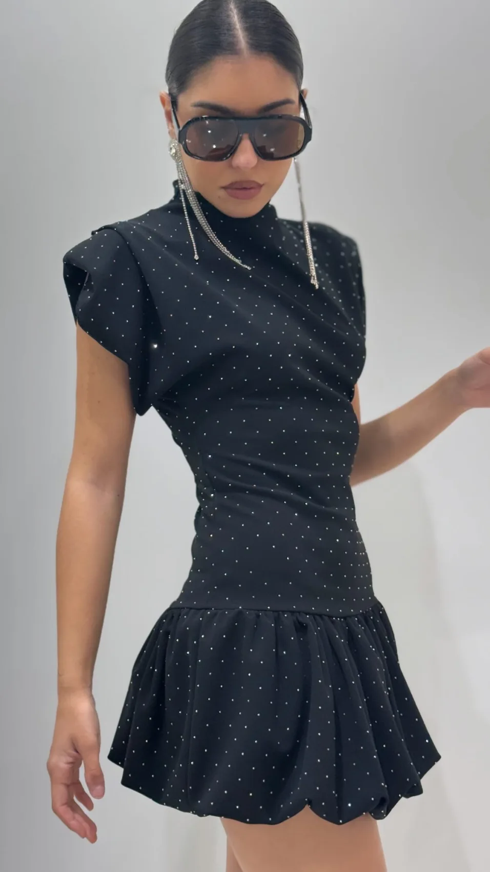 Vestito corto strass  | ELIS MODA