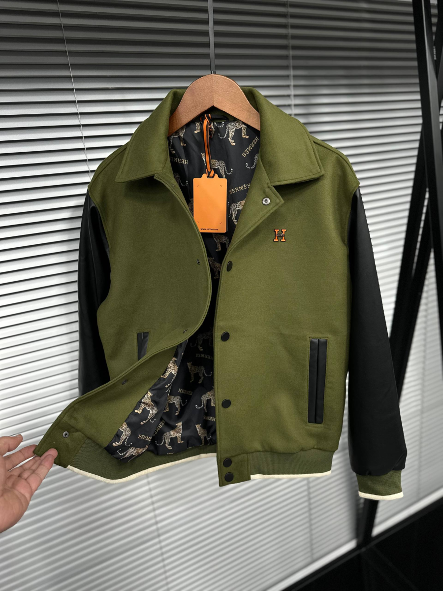 Hermes Paris Jacket Blouson Green  | MASSIMOLUXURYOUTLET