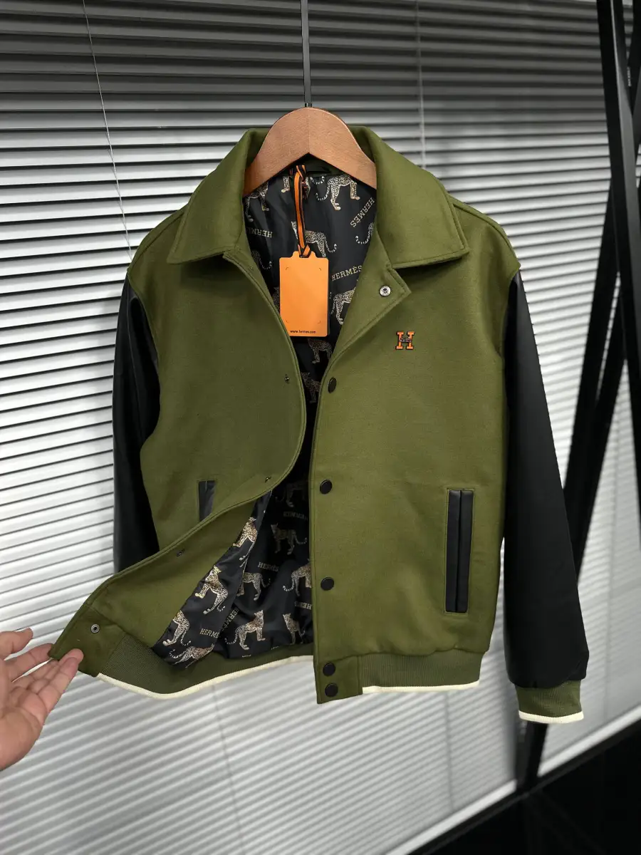 Hermes Paris Jacket Blouson Green  | MASSIMOLUXURYOUTLET