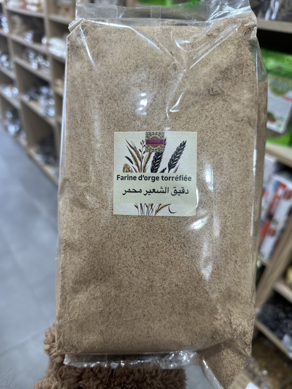  1kg دقيق الشعير البلدي محمر farine d orge torrefiée  | DARLWARD