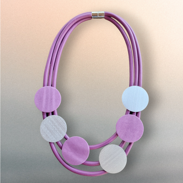 Collier caoutchouc et métal  | Chouettes vêtements 