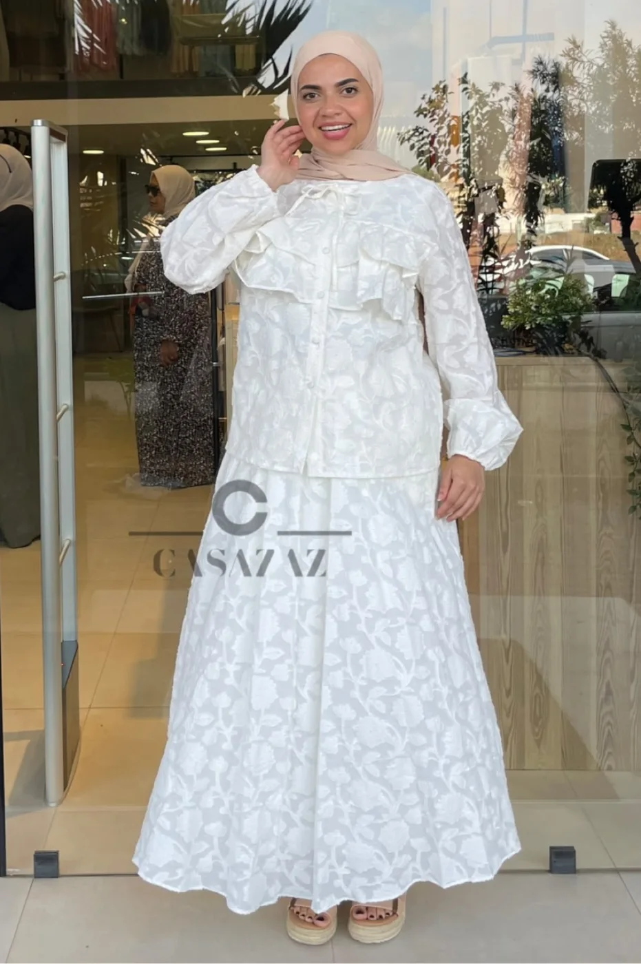Ensemble jacquard volant | CasaZaz