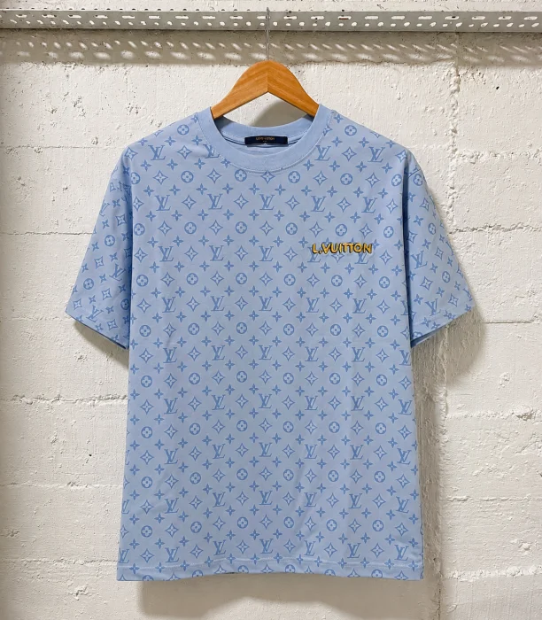 Louis Vuitton T-Shirt Monogram Paris Tokyo Light Blue | MASSIMOLUXURYOUTLET
