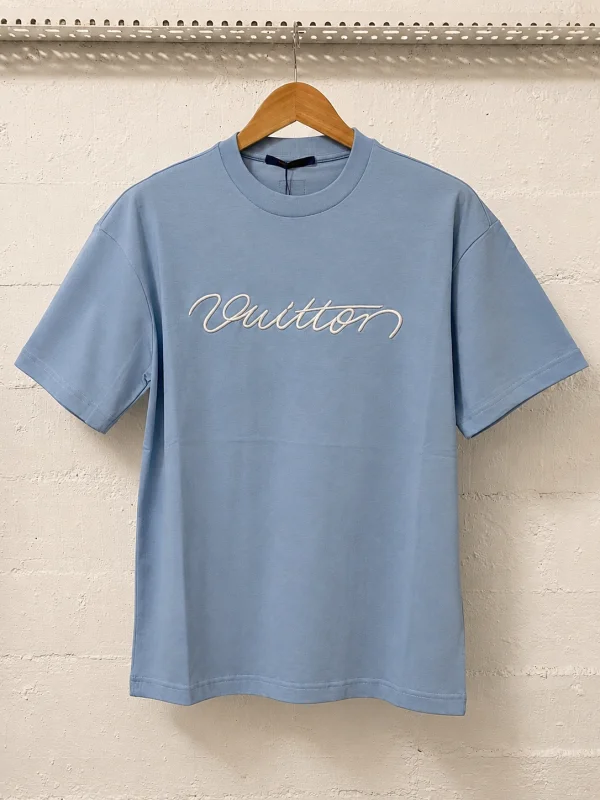 Louis Vuitton T-Shirt Light Blue  | MASSIMOLUXURYOUTLET