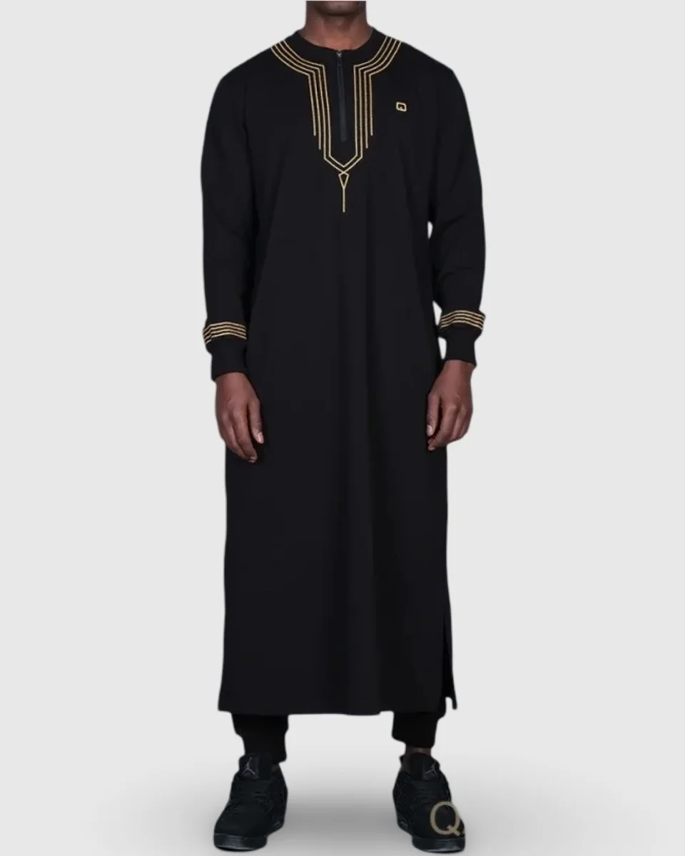QAMIS LONG SHAM BRODERIE CROCHETÉE NOIR | AMCOSMETIK