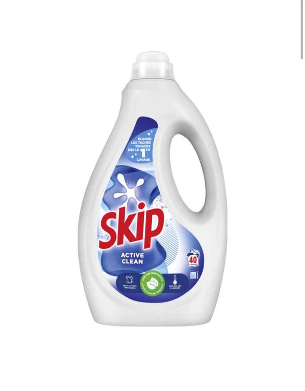 Skip Lessive Liquide Active Clean 40 Lavages 1,68L | Miniprix