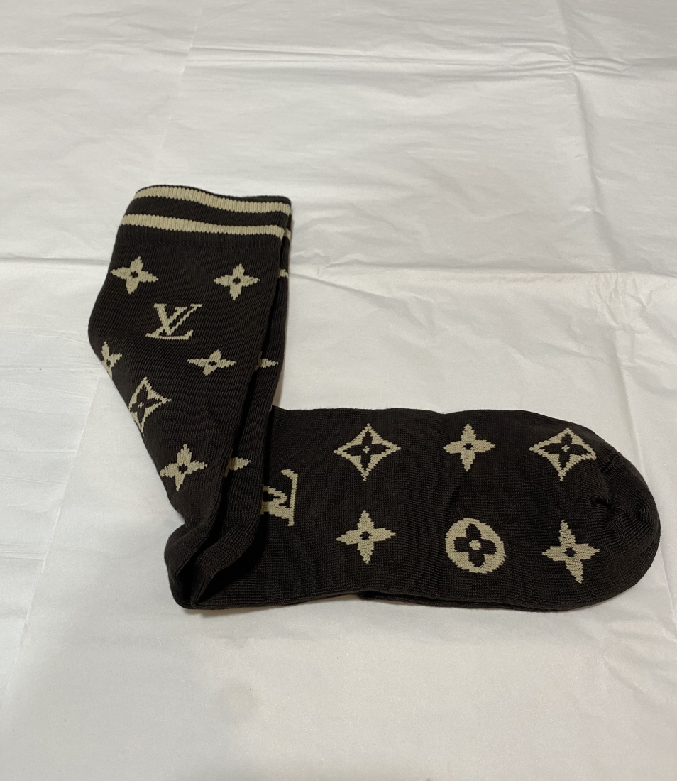 Louis Vuitton Cotton Socks Dark Brown  | 