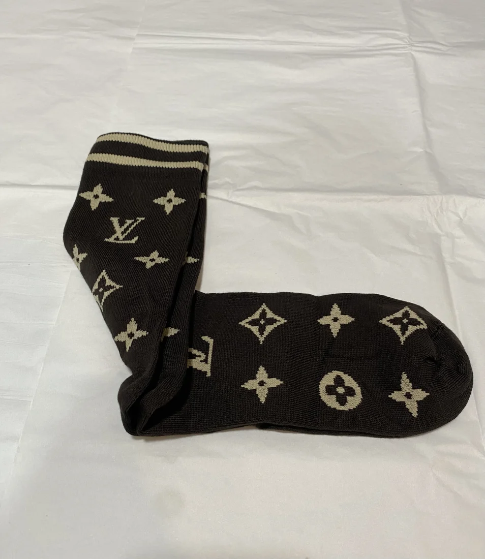 Louis Vuitton Cotton Socks Dark Brown  | MASSIMOLUXURYOUTLET