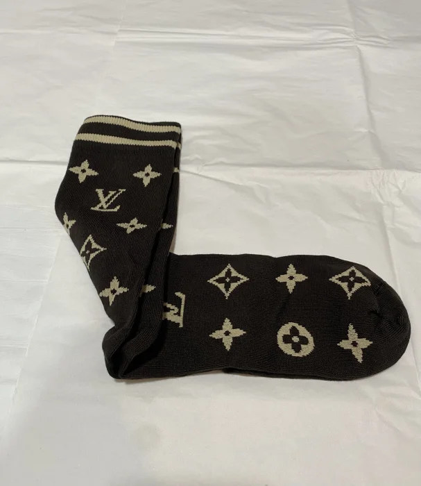 Louis Vuitton Cotton Socks Dark Brown  | MASSIMOLUXURYOUTLET