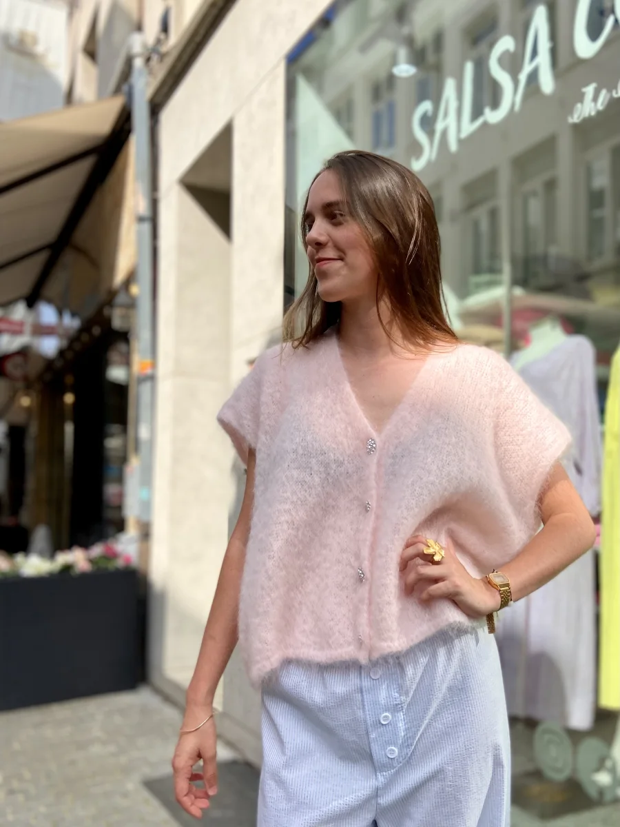 KNIT MOHAIR CARDIGAN | Salsa Color