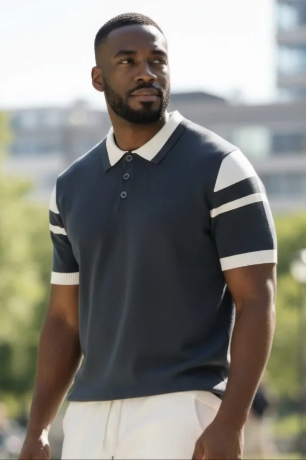 Polo de malha Frilivin Verde e Branco Cod. 788 | definne