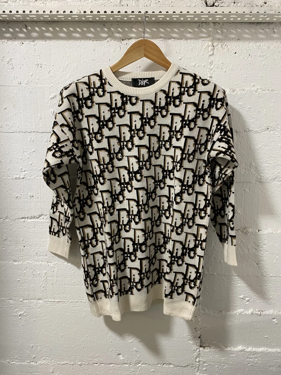 Christian Dior Sweatshirt Beige/Black | MASSIMOLUXURYOUTLET
