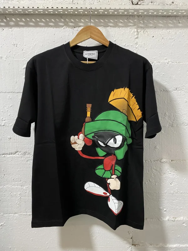 Iceberg T-Shirt Black/Green | MASSIMOLUXURYOUTLET
