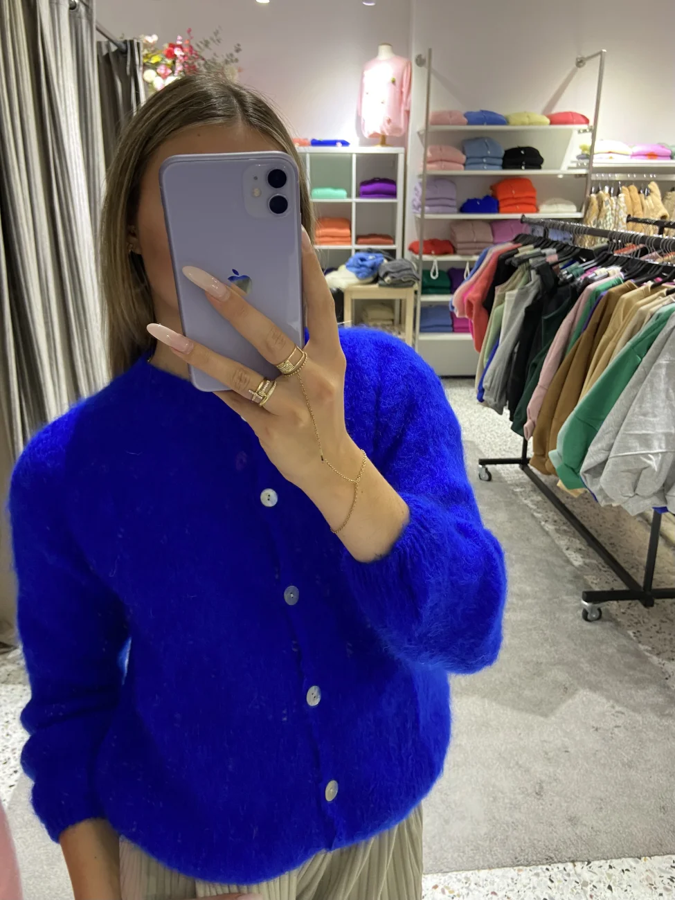 MOHAIR LONG SLEEVE CARDIGAN | Salsa Color