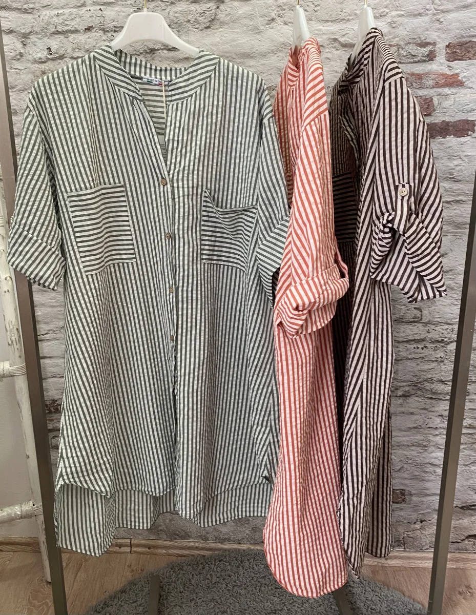 Robe chemise en coton | Jus de coco