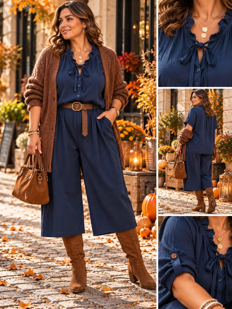 Jupe-culotte " elea" marine 40 au 50 | Les Chics Filles by Sab