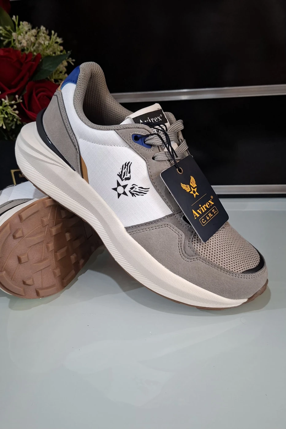 Tenis Avirex Drip Srop e White Gray Blue Cod. 866 | definne