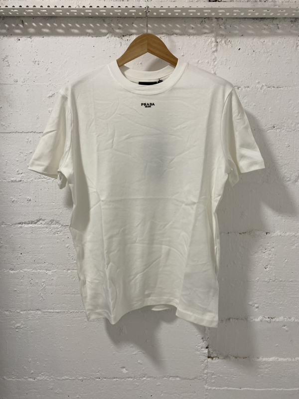 Prada Milano T-Shirt Knitwear White  | MASSIMOLUXURYOUTLET