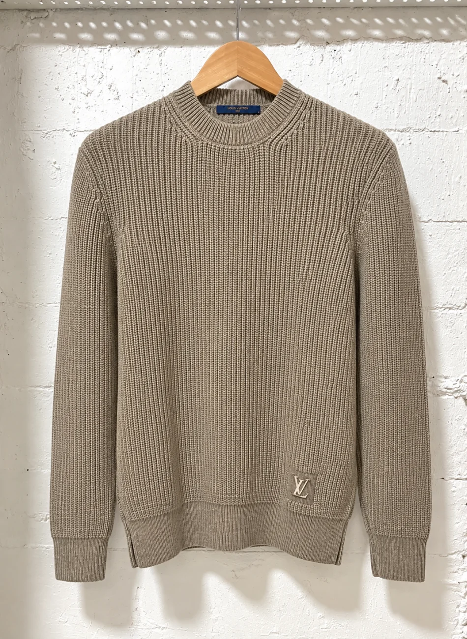 Louis Vuitton  Ribbed Knit Sweater Beige | 