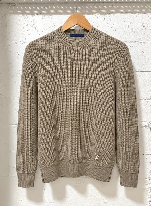 Louis Vuitton  Ribbed Knit Sweater Beige | 