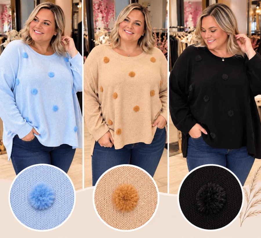 Pull a pois | Boutique Manon création