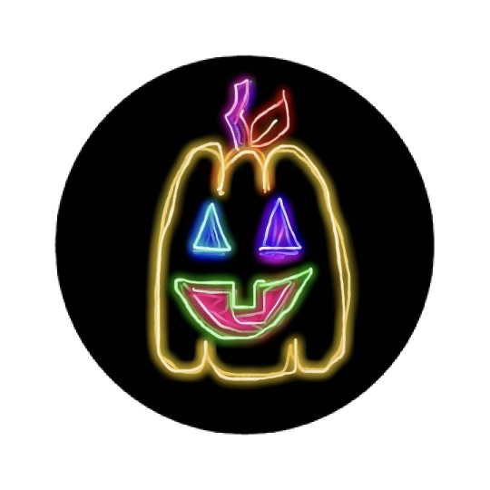 💠NFT NEON PUMPKIN 1💠 PLASTIC BUTTON | 💠 ℕ𝔽𝕋 𝕄𝕖𝕣𝕔𝕙 💠🎃
