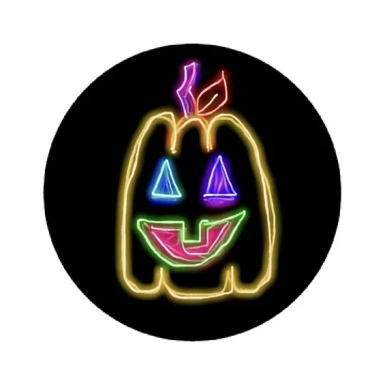 💠NFT NEON PUMPKIN 1💠 PLASTIC BUTTON | 💠 ℕ𝔽𝕋 𝕄𝕖𝕣𝕔𝕙 💠