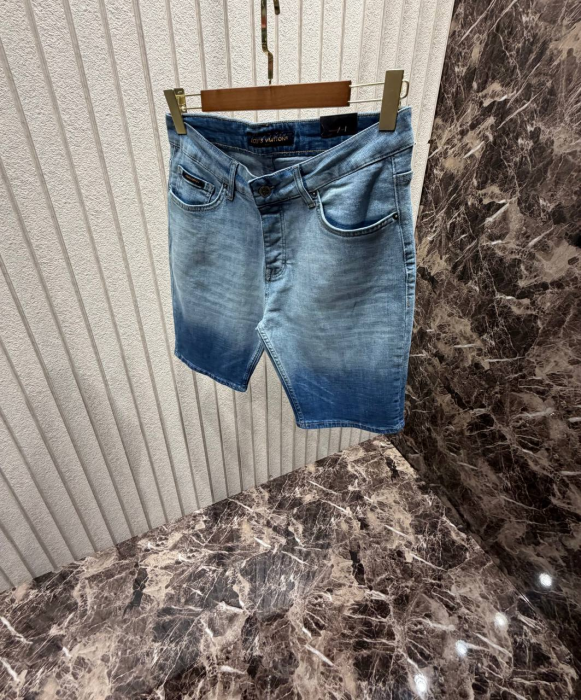 Louis Vuitton Denim Short Blue  | MASSIMOLUXURYOUTLET