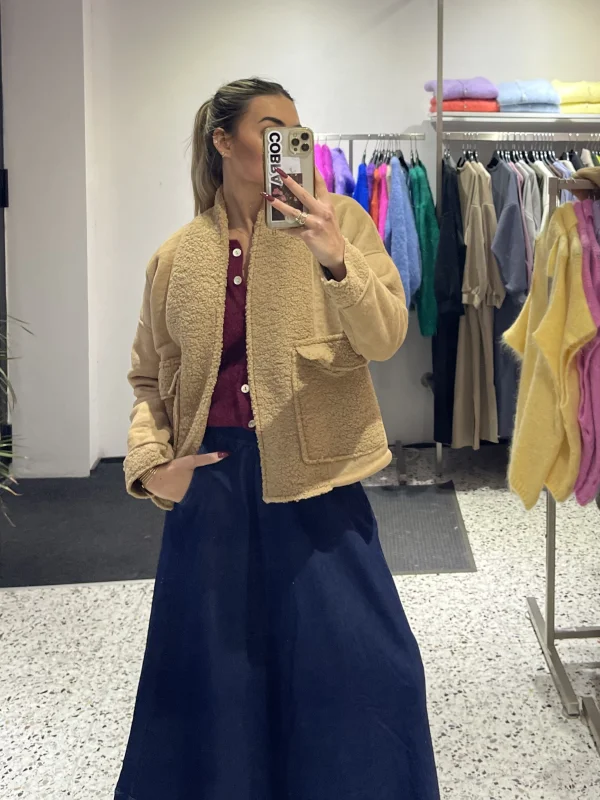 FAUX LEATHER TEDDY JACKET | Salsa Color