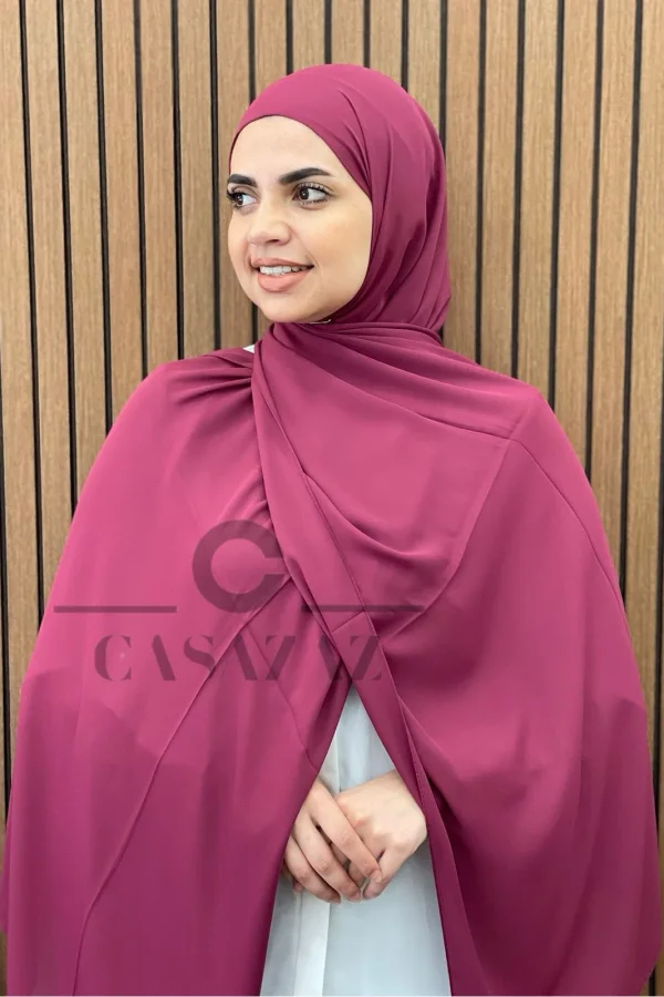 Chale Crêpe Uni Fushia | CasaZaz