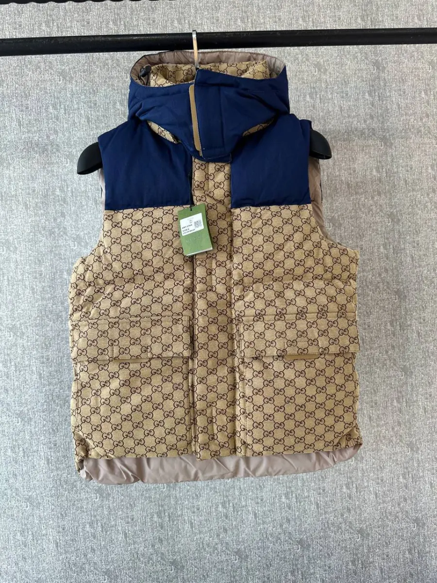 Gucci Vest Cruiser 2023 Beige/Blue | MASSIMOLUXURYOUTLET