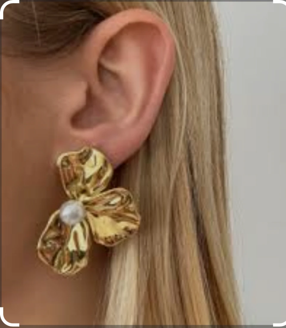 Boucles  d oreilles fleur acier inoxydable  | WOMANITY FWI
