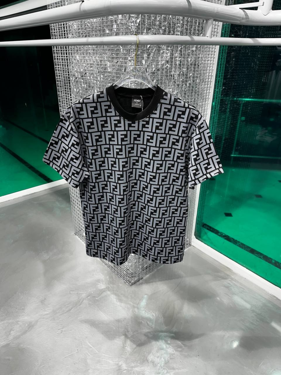 Fendi T-Shirt Grey/Black | MASSIMOLUXURYOUTLET