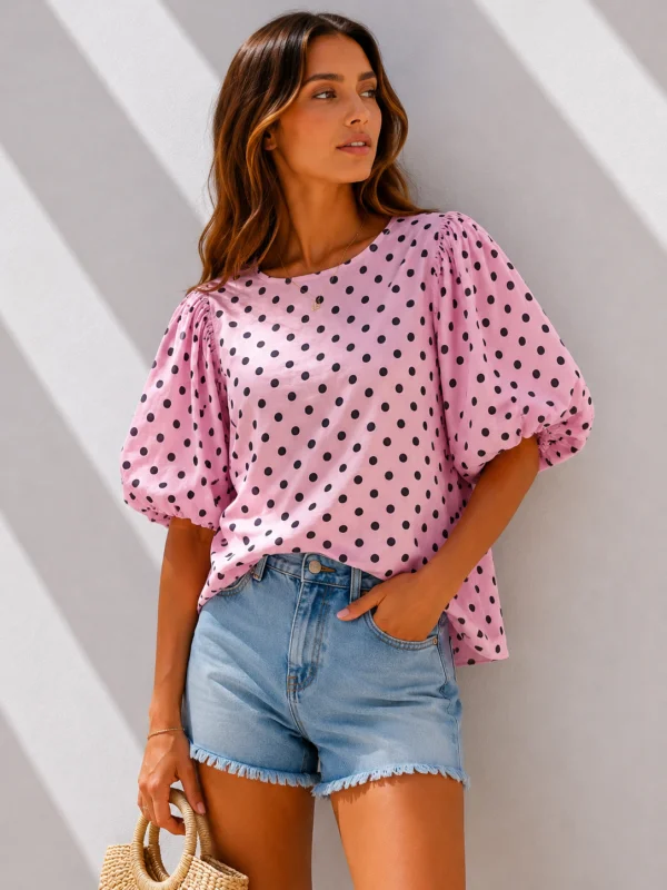 Dotty Charm Blouse | Salsa Color