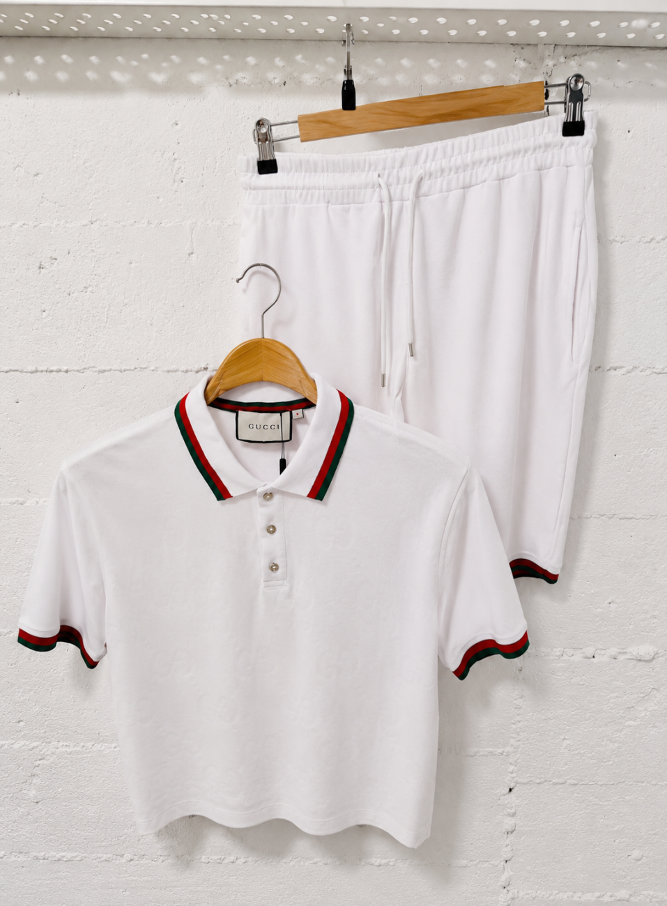 Gucci Firenze Tracksuit Short and Polo White | 
