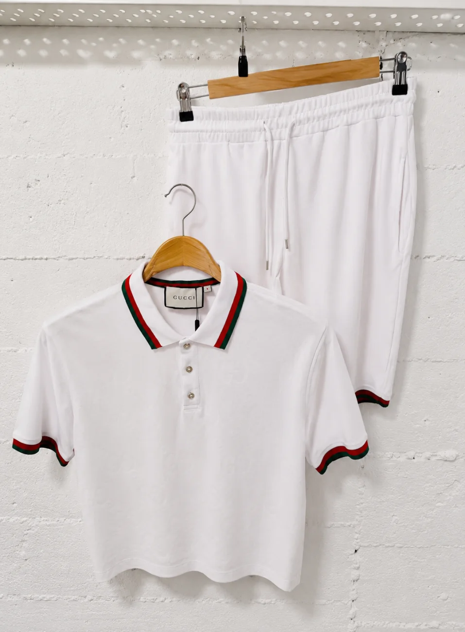 Gucci Firenze Tracksuit Short and Polo White | 