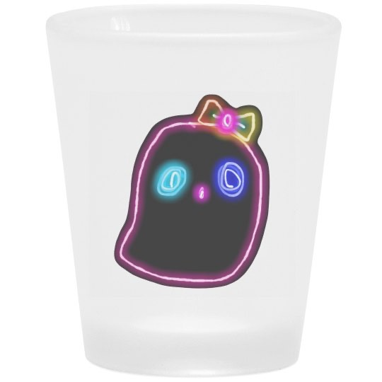 💠NEON BLOOP 3💠 FROSTED SHOT GLASS | 💠 ℕ𝔽𝕋 𝕄𝕖𝕣𝕔𝕙 💠🎃