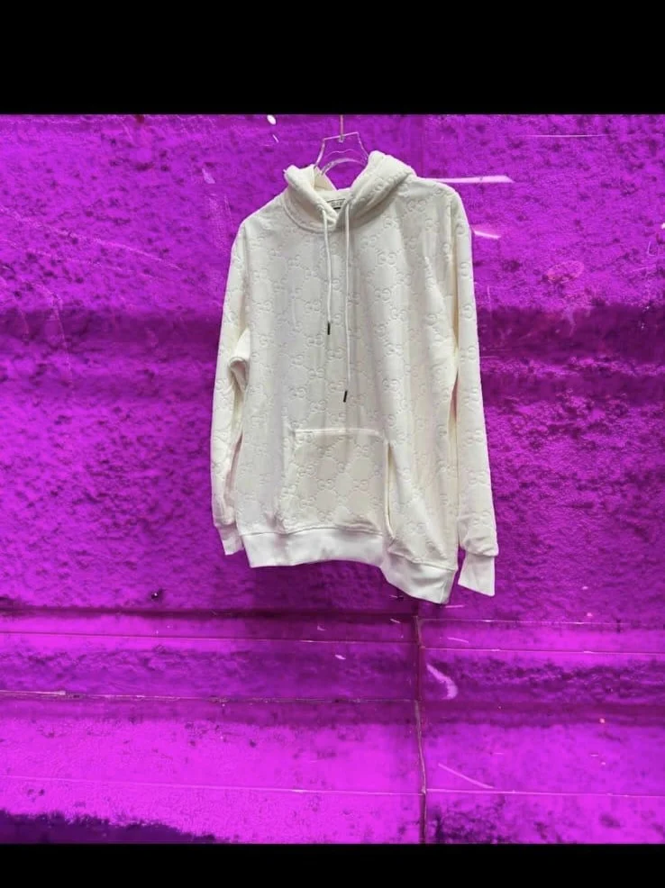 Gucci Monogram Hoodie White | MASSIMOLUXURYOUTLET