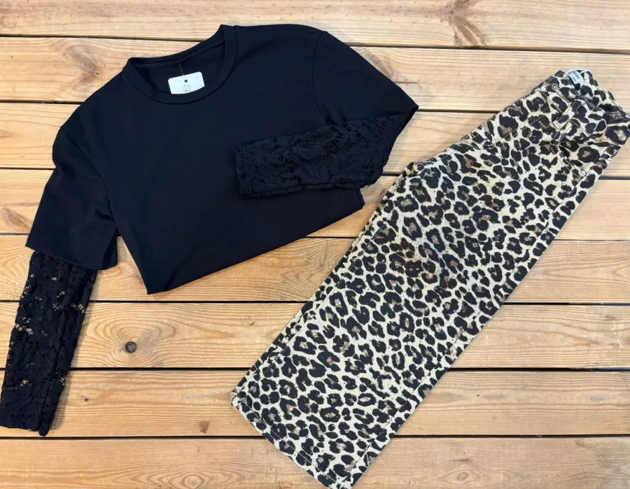 Ensemble pantalon leo 🐆 strass 4 ans  | Lena in Love 