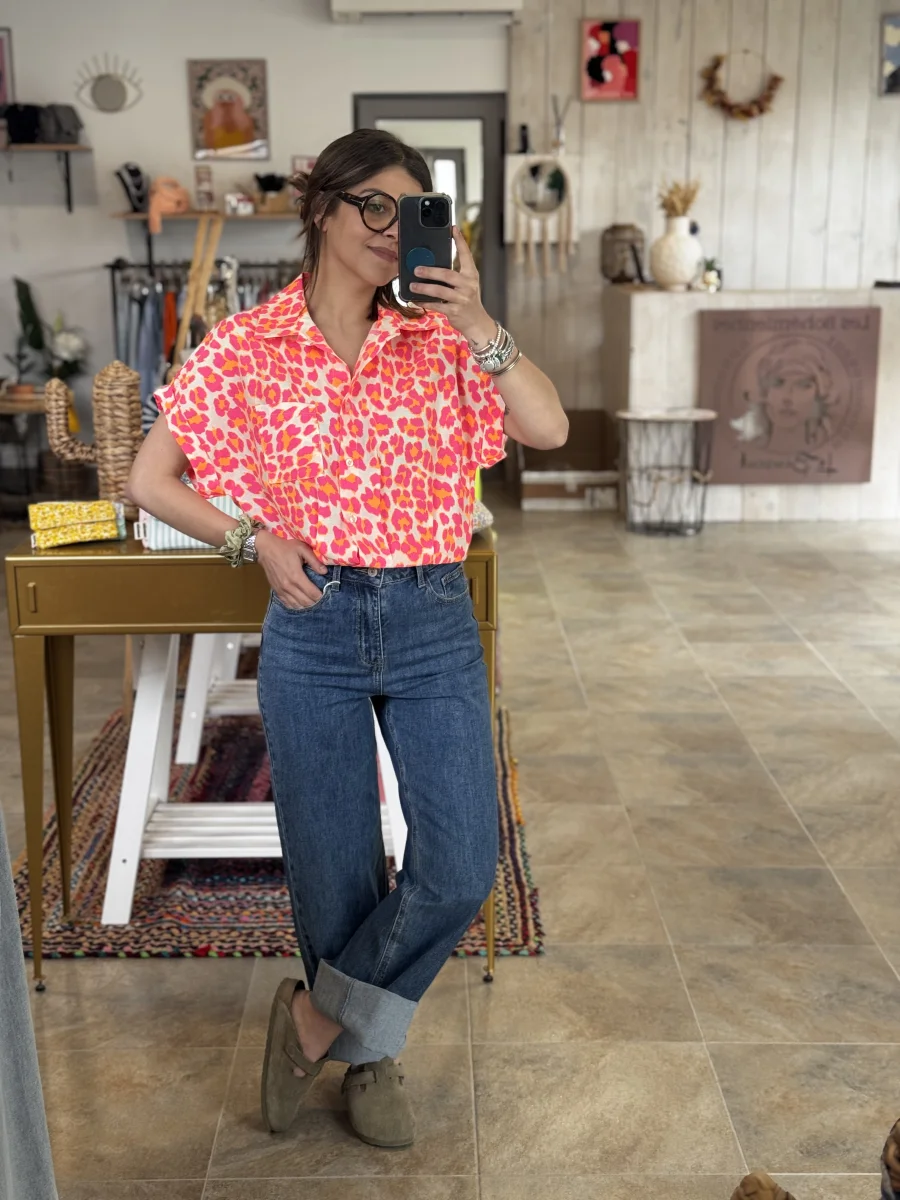 Chemise KARINE rose | Les bohemiennes Le Bouscat