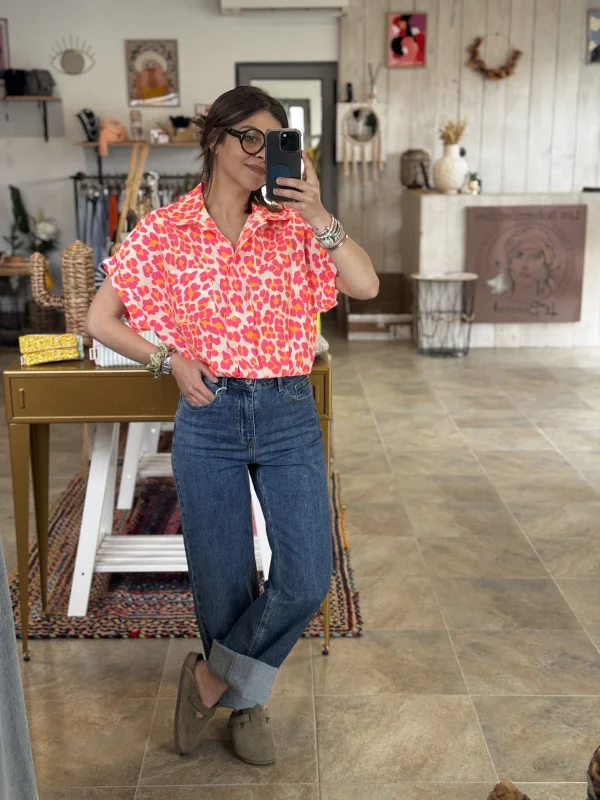 Chemise KARINE rose | Les bohemiennes Le Bouscat
