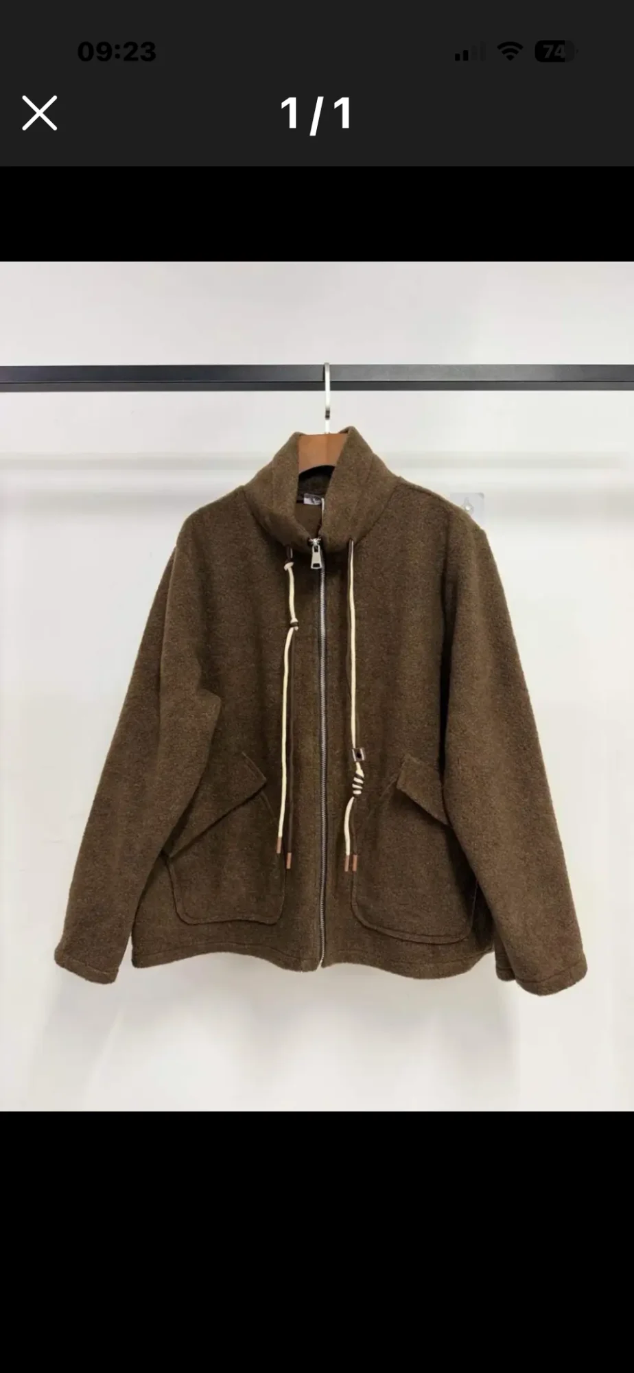 Manteau zip laine bouillie | Jus de coco