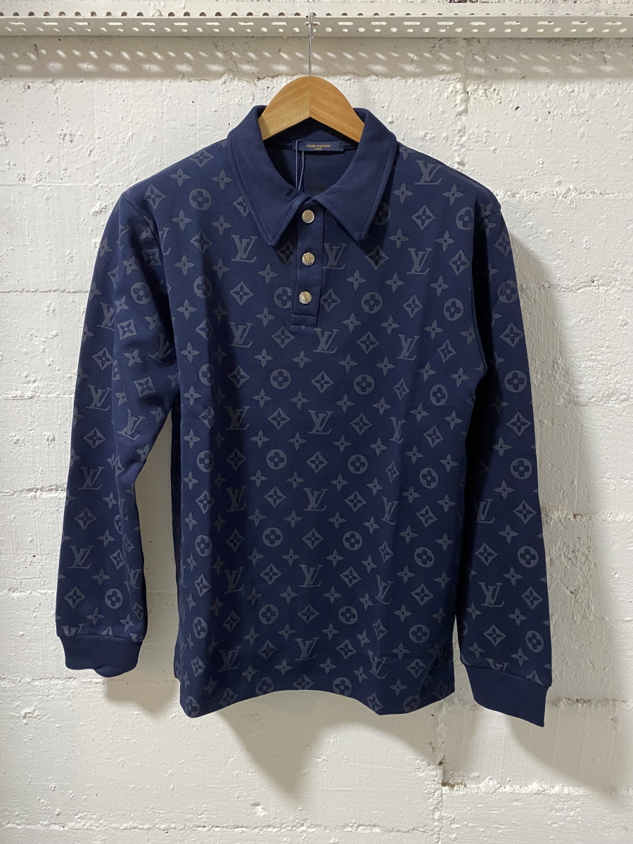 Louis Vuitton Polo Sweatshirt Dark Blue | MASSIMOLUXURYOUTLET