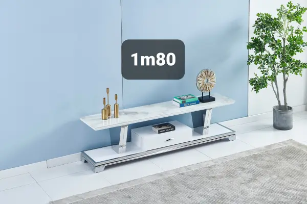 Meuble TV effet marbre  | MULTI-AFFAIRES